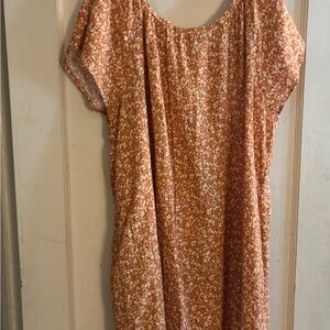 Wonderly Orange Floral Midi Dress